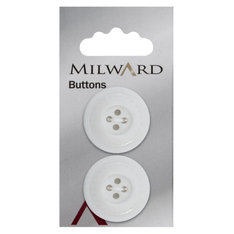 milward 27mm carded buttons pack of 2