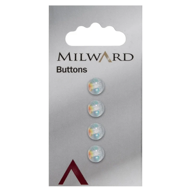 milward 8mm carded buttons pack of 4 00082