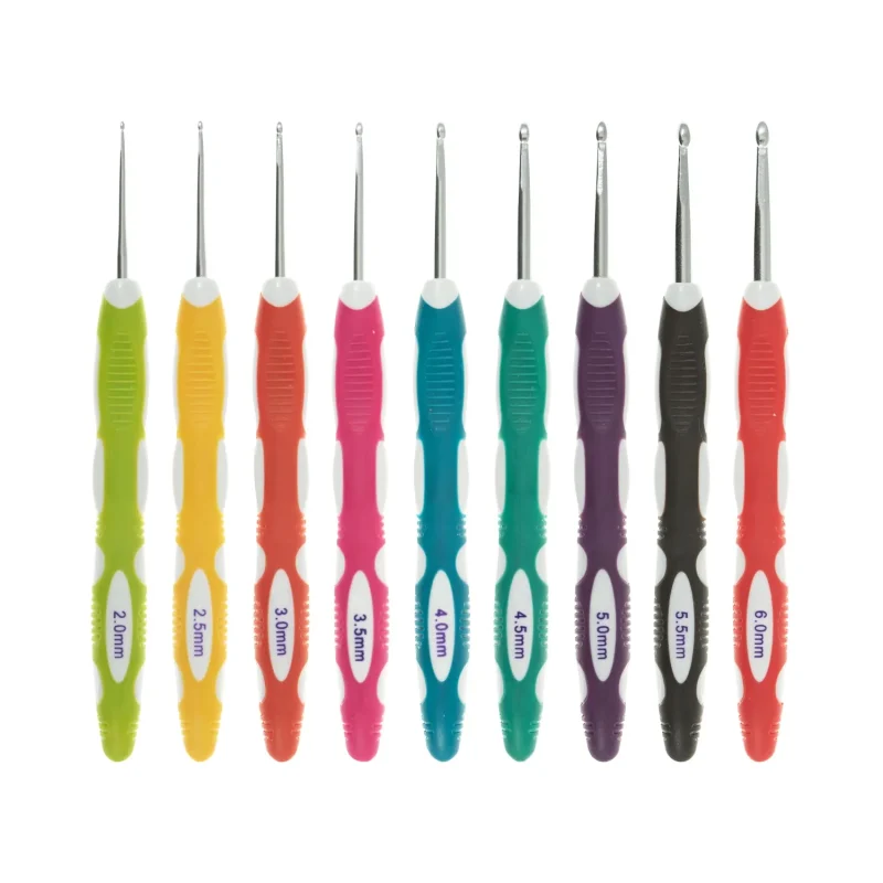 milward 9 piece colorful crochet hook set