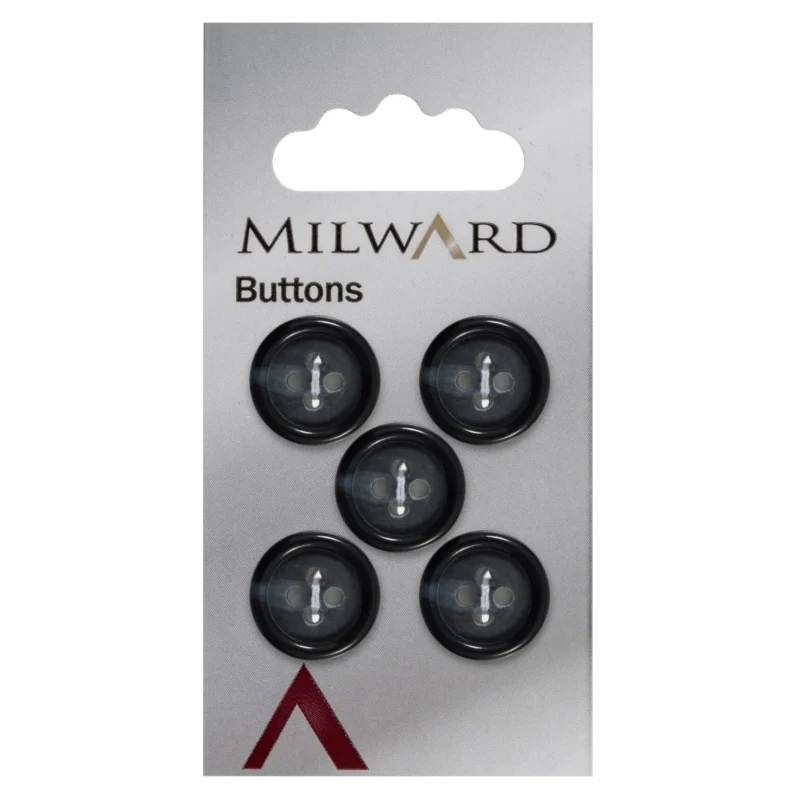 milward carded buttons 15mm pack of 5 00946