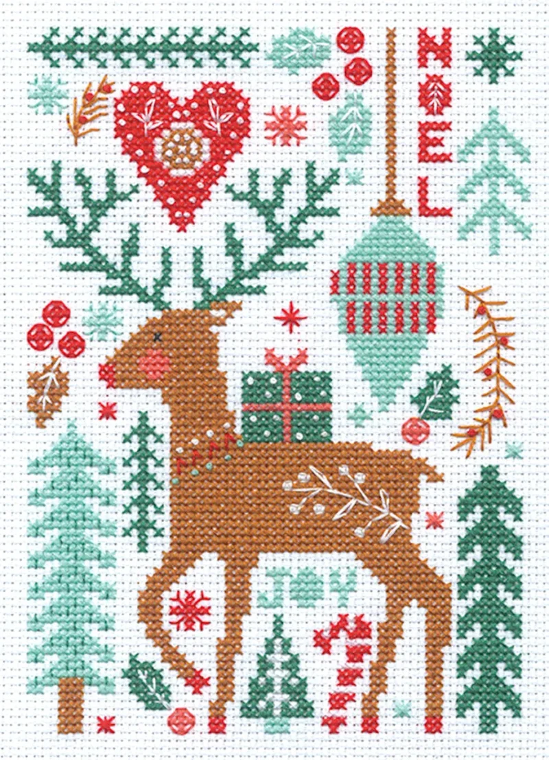 nordic winter cross stitch set