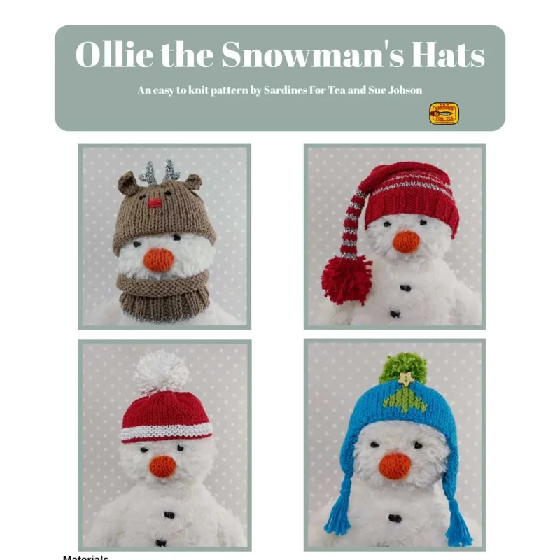 ollie s snowman hats by sue jobson sirdar digital pattern