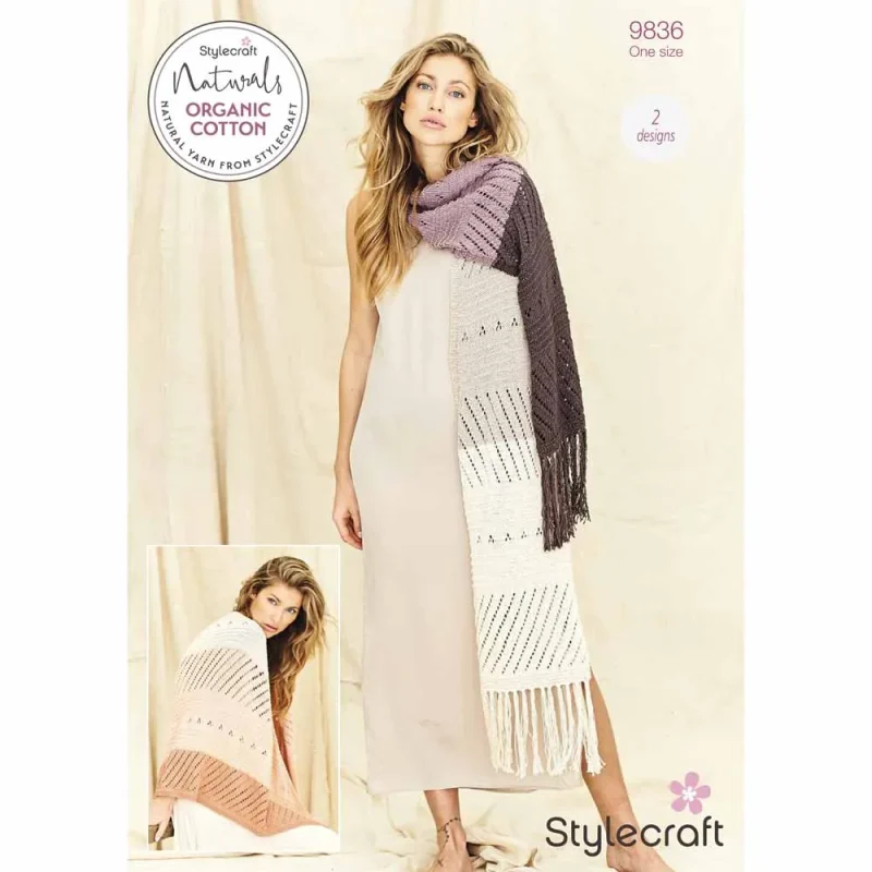 organic cotton shawls digital pattern 9836