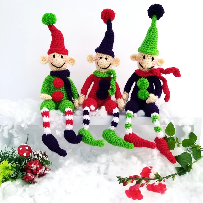 pattern booklet ernie bernie sid elves by wee woolly wonderfuls in stylecraft dk yarn scaled