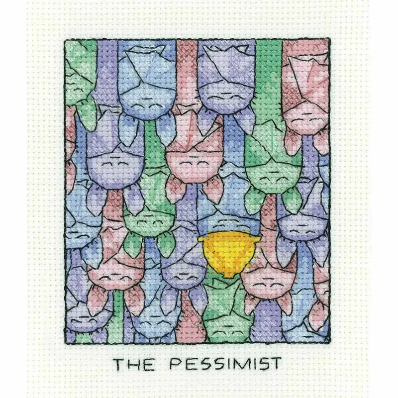 peter underhill s pessimist cross stitch kit