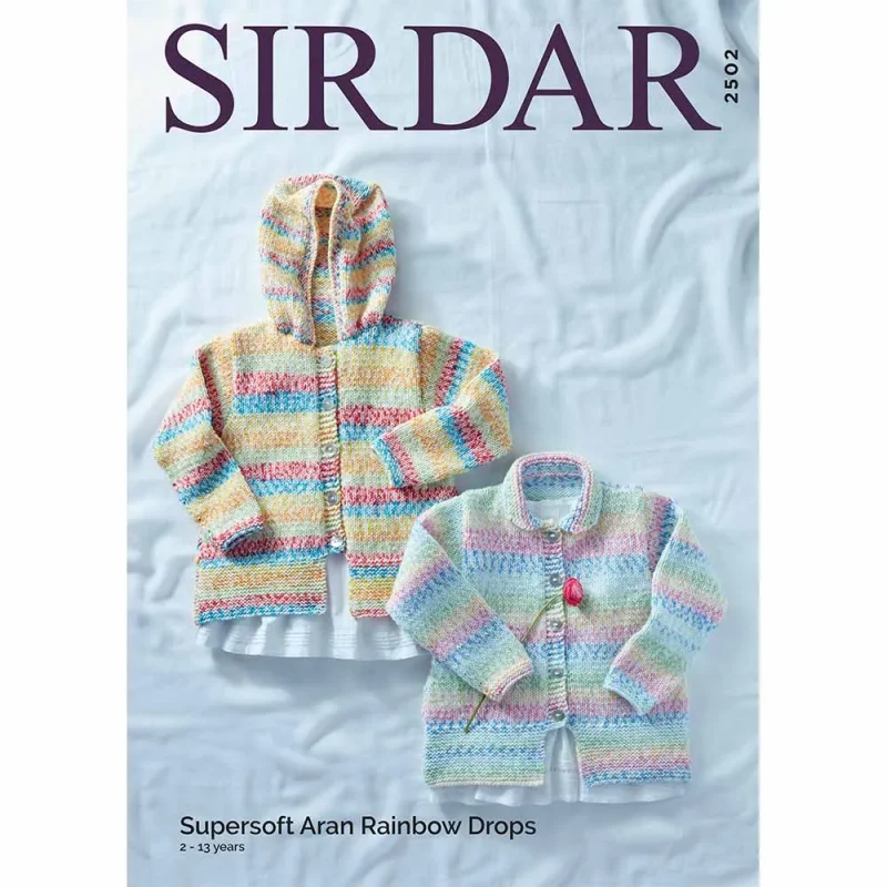 rainbow drops sirdar supersoft aran jacket