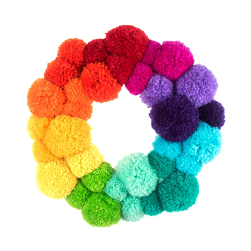 rainbow pom pom wreath kit by trimits scaled