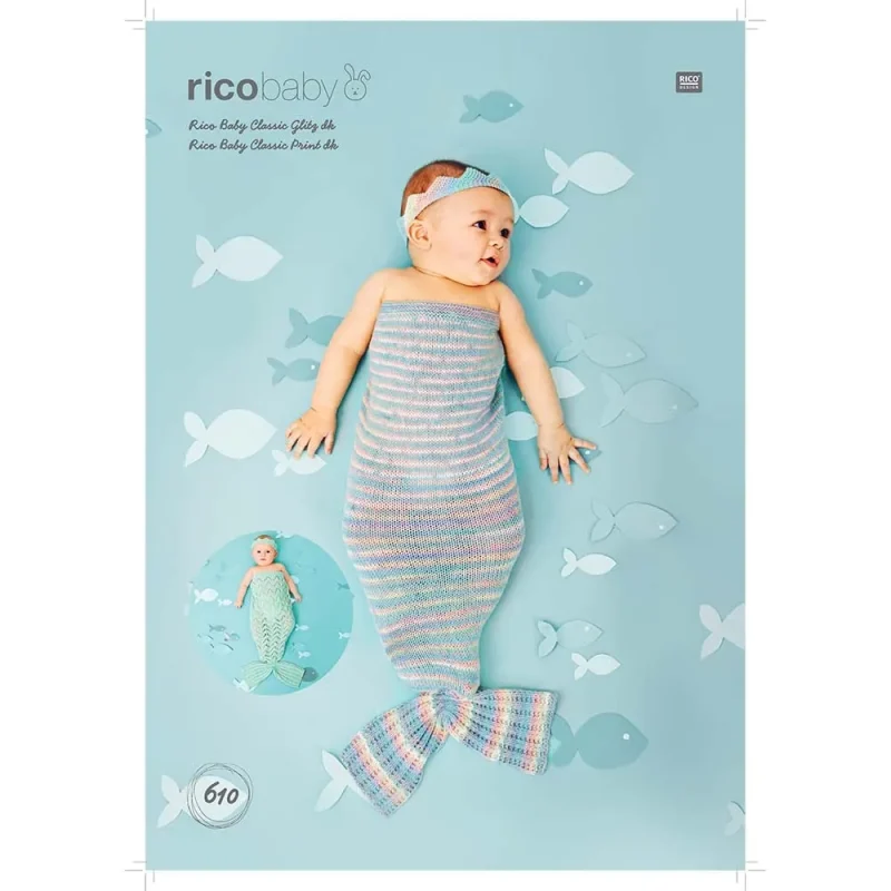 rico baby classic mermaid tails glitz print dk