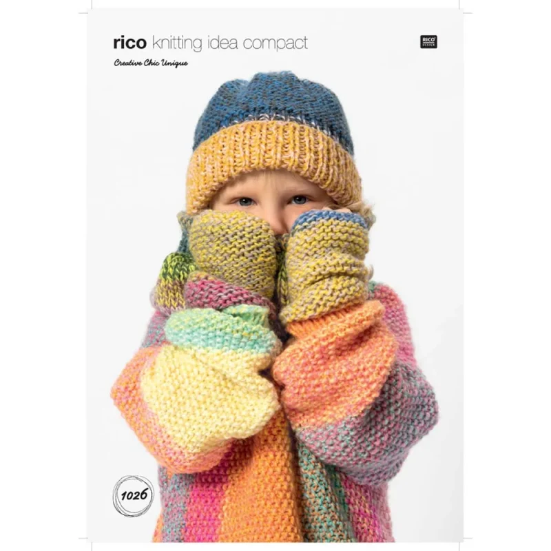 rico creative chic 1026 digital hat wrist warmers set