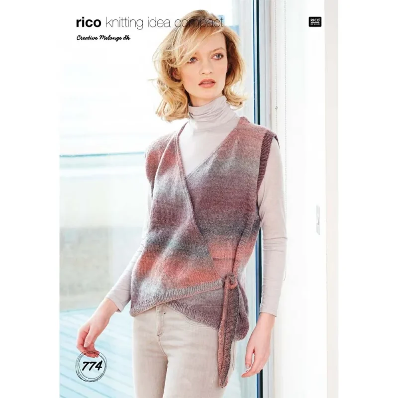 rico creative melange dk digital waistcoat pattern