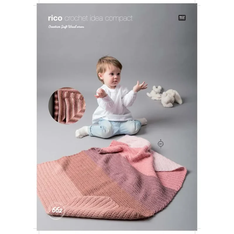 rico creative soft wool aran crochet blankets