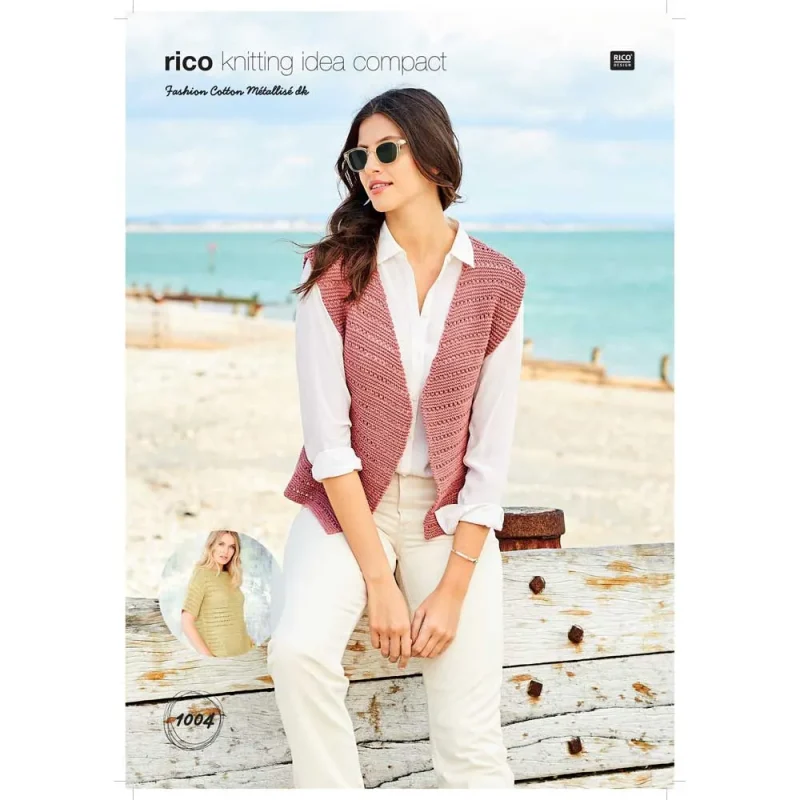 rico fashion cotton metallic top waistcoat set