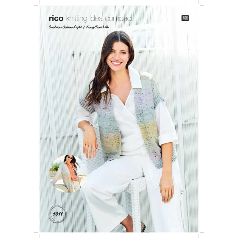 rico fashion cotton tweed cardigan waistcoat digital version