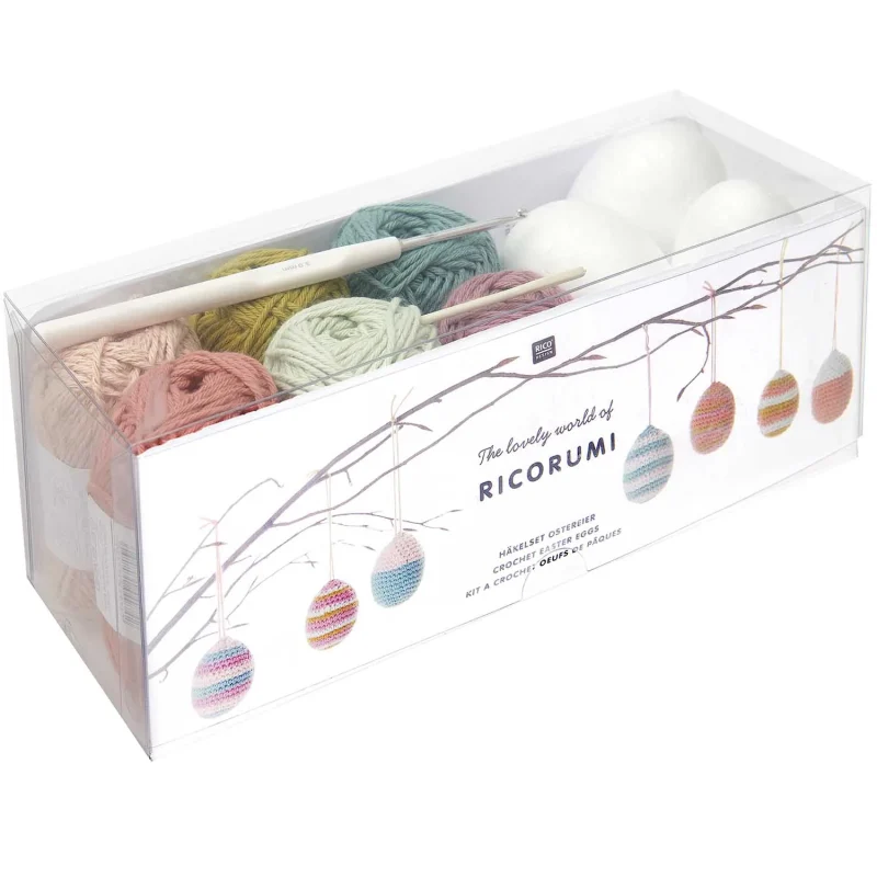 rico ricorumi earthy crochet easter eggs kit