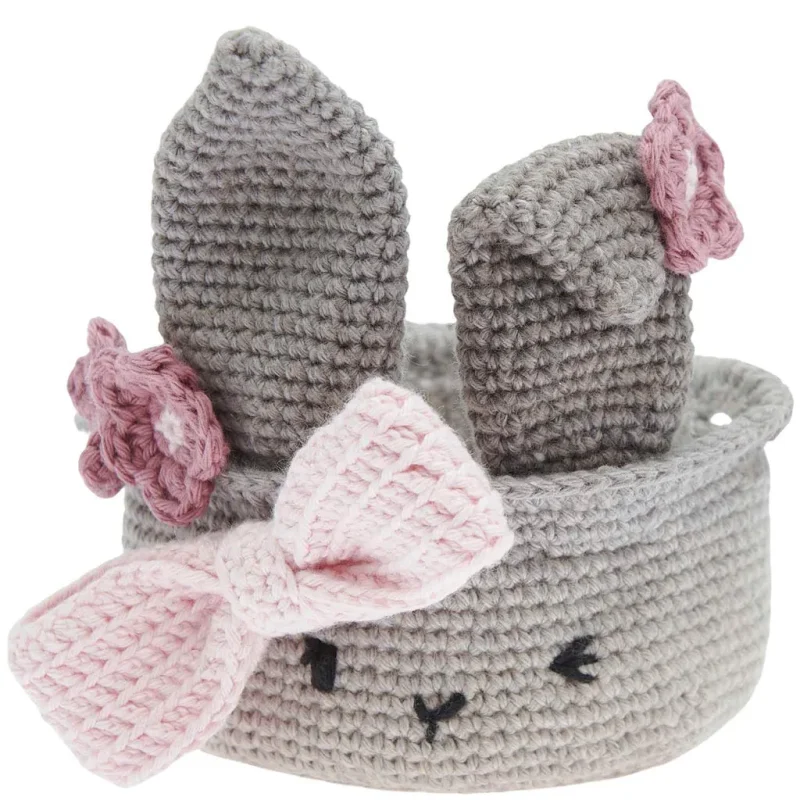 rico ricorumi grey crochet easter basket