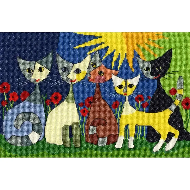 rosina wachtmeister 5 cats art print