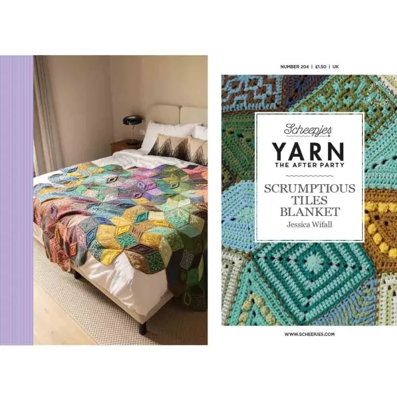 scrumptious tiles blanket by jessica wifall yarn the after party 204