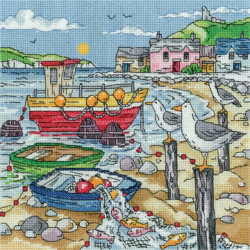 sea inspired cross stitch kit by karen carter