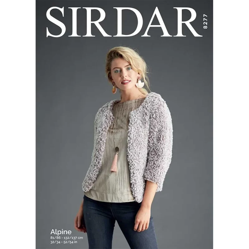 seamless cropped cardigan in sirdar alpine digital pattern