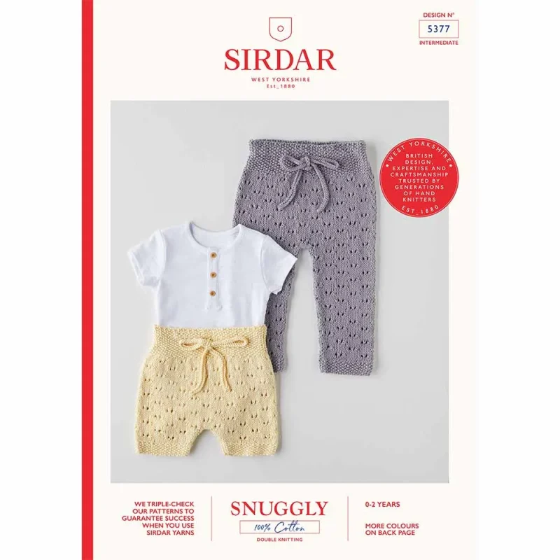 sirdar 100 cotton shorts leggings set