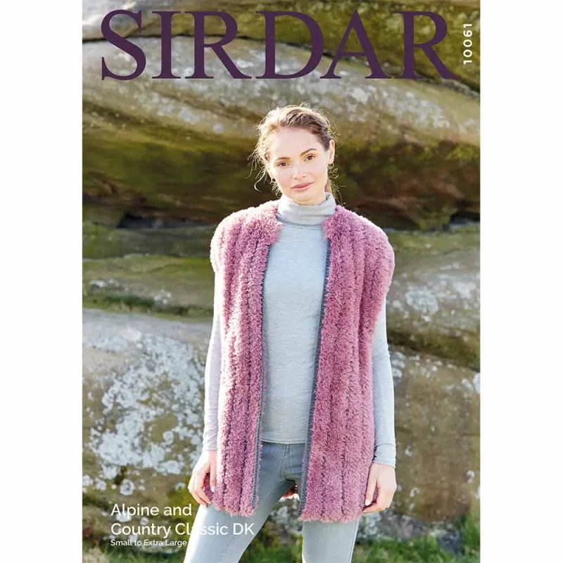 sirdar alpine gilet for cozy winter