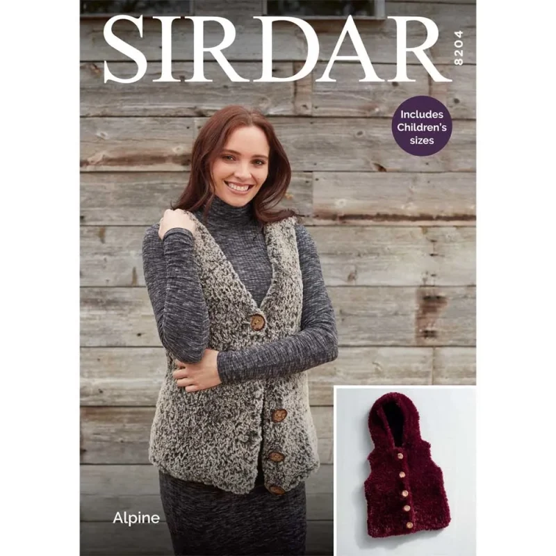 sirdar alpine gilets digital pattern