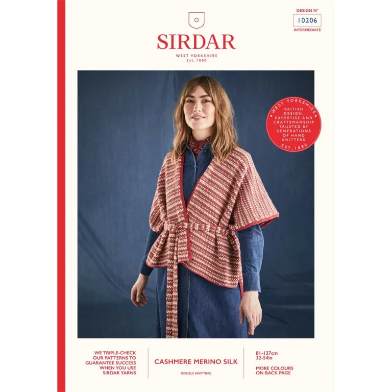 sirdar cashmere merino silk dk kimono wrap