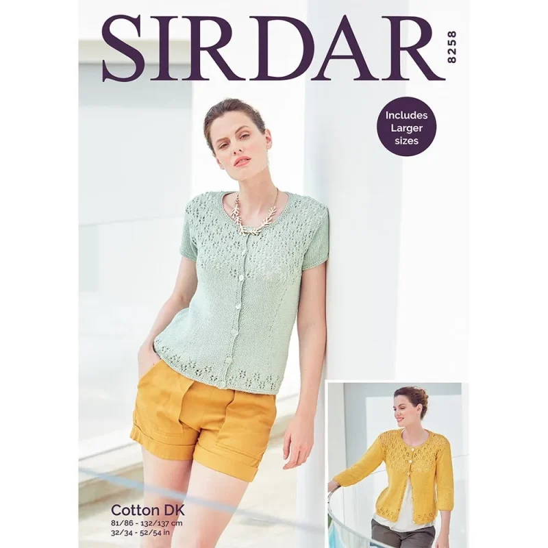 sirdar cotton dk cardigans digital pattern