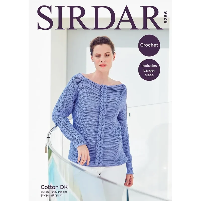 sirdar cotton dk crocheted sweater