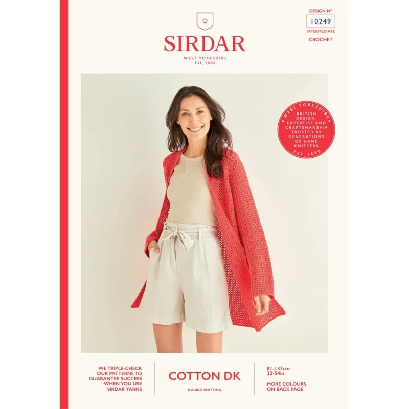 sirdar cotton dk digital cardigan pattern 10249