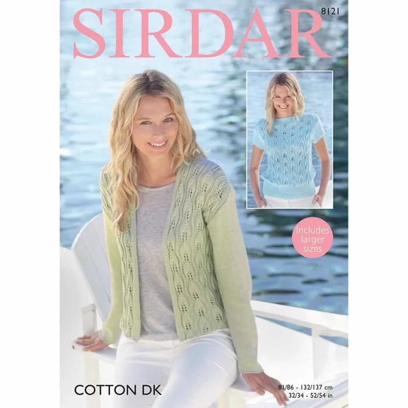 sirdar cotton dk digital jacket top set