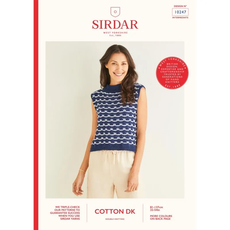 sirdar cotton dk digital tank top pattern 10247