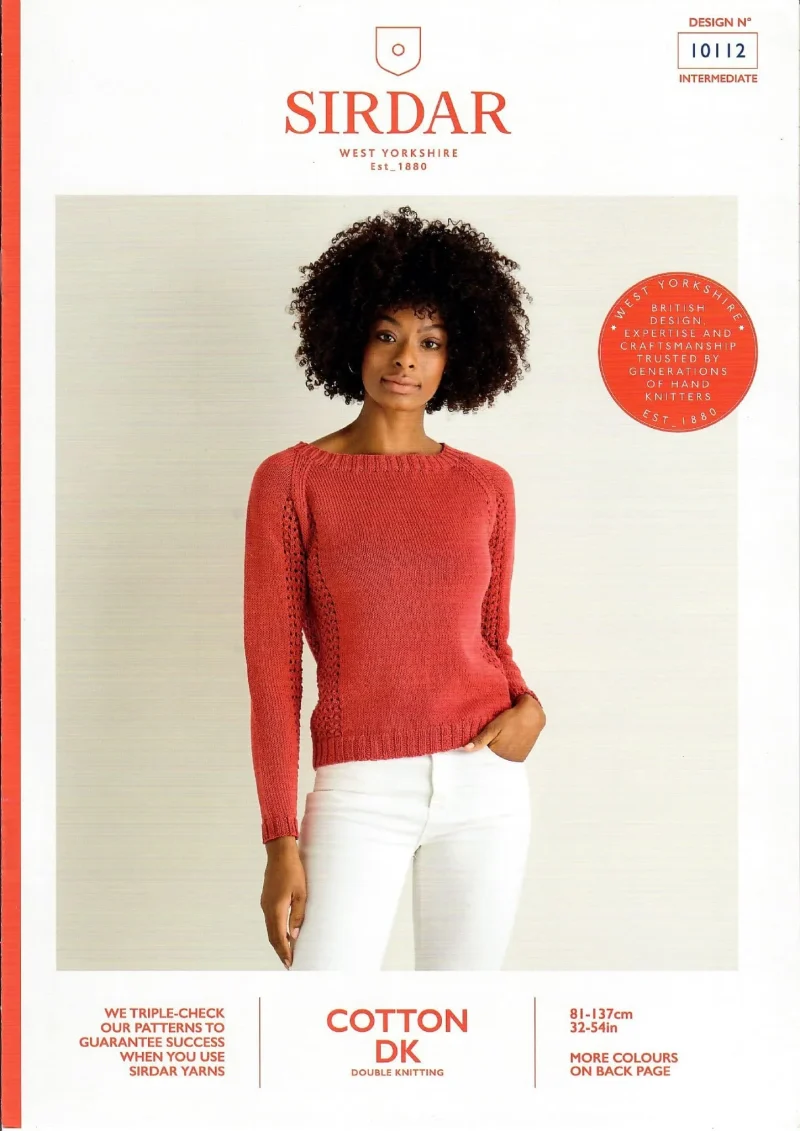 sirdar cotton dk soft sweater