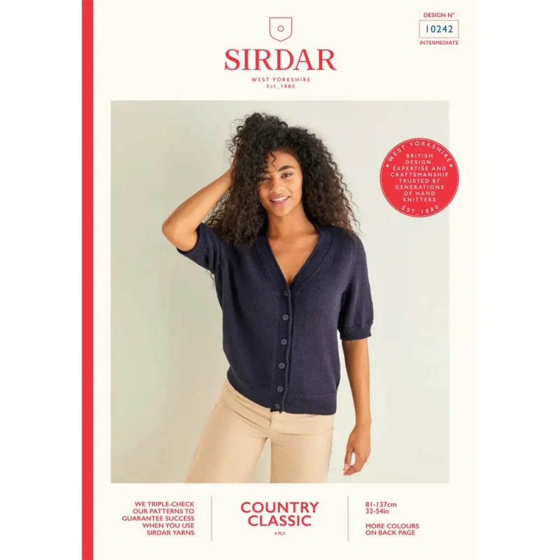 sirdar country classic 4ply cardigan for women