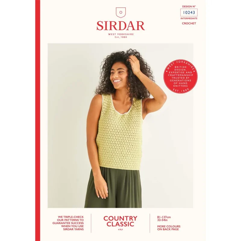 sirdar country classic 4ply digital vest pattern 10243