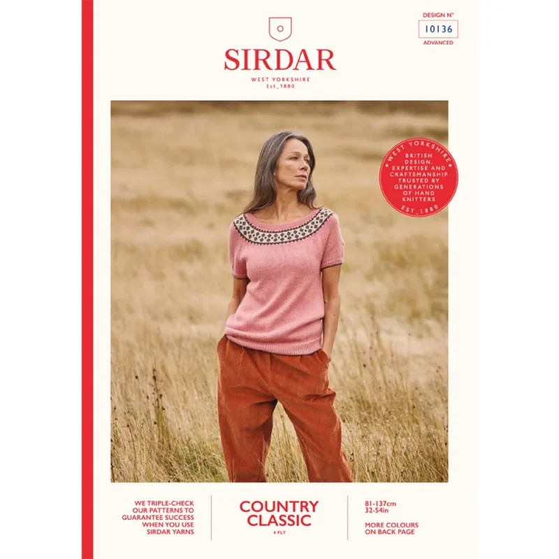 sirdar country classic 4ply raglan top