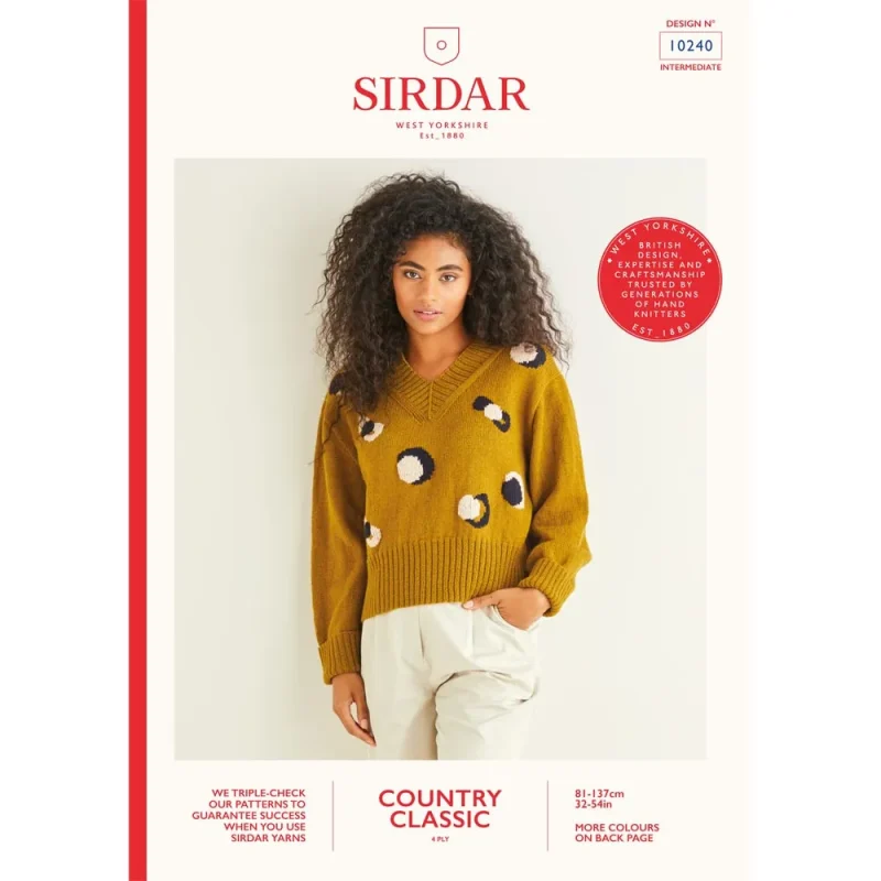 sirdar country classic 4ply sweater digital pattern 10240