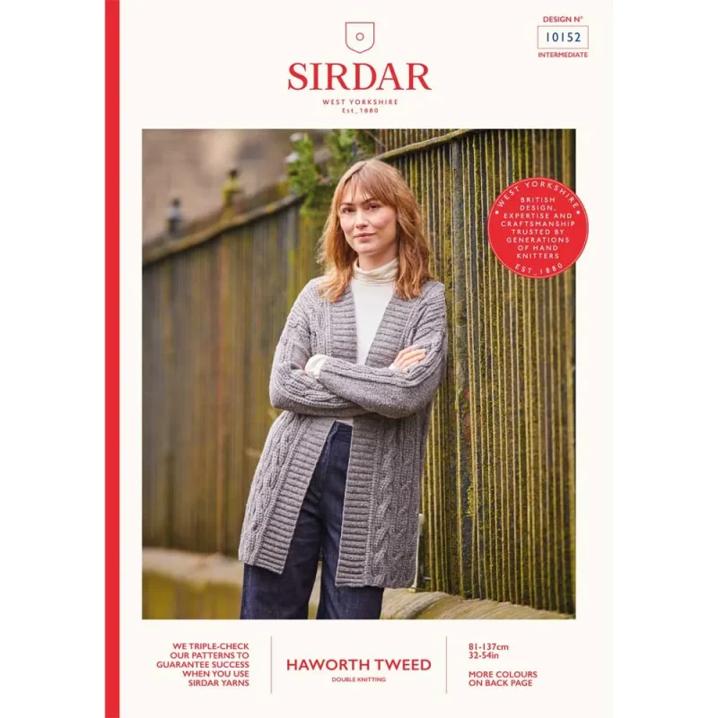 sirdar haworth tweed digital coatigan pattern 10152