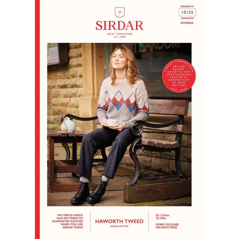 sirdar haworth tweed digital sweater pattern 10155