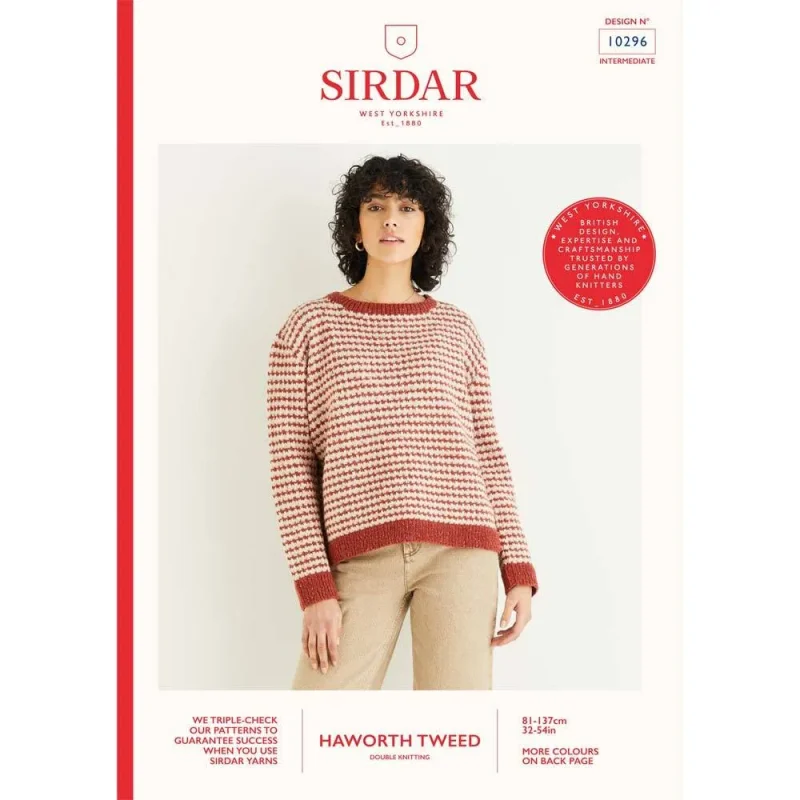 sirdar haworth tweed dk sweater digital pattern 10296