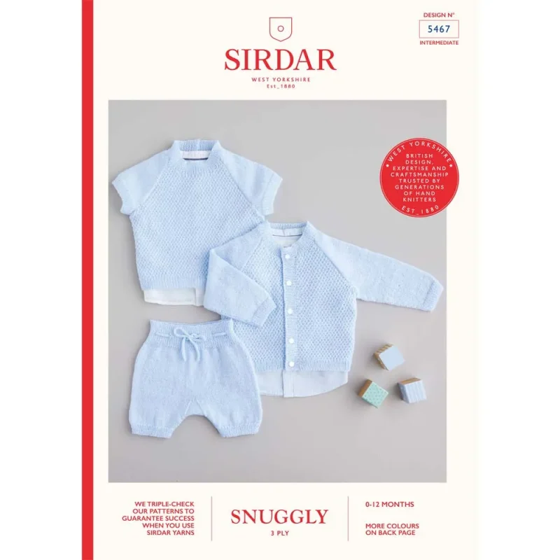 sirdar snuggly 3ply 3 piece set digital pattern 5467