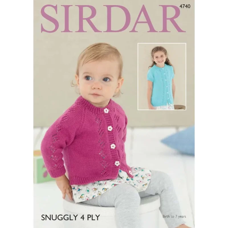 sirdar snuggly 4ply cardigan patterns digital download