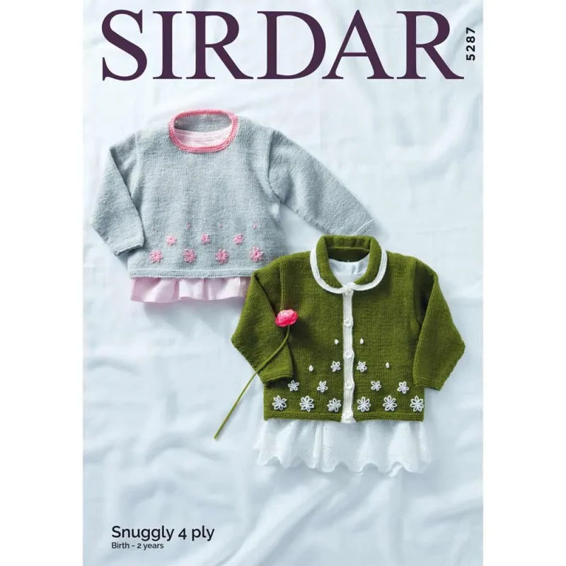 sirdar snuggly 4ply cardigan sweater set