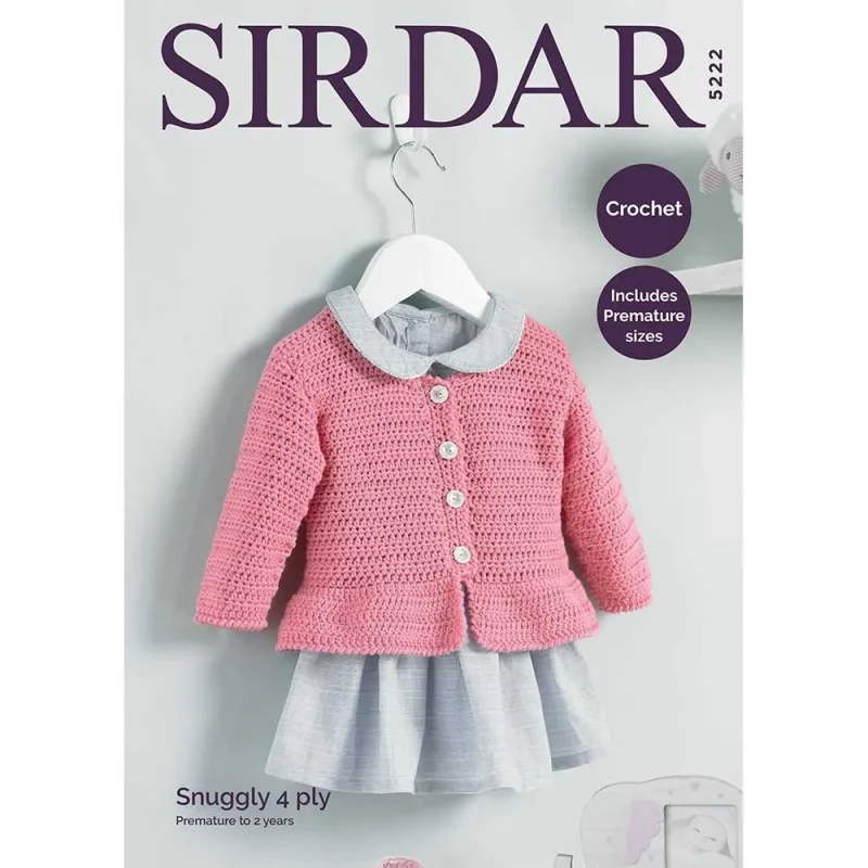 sirdar snuggly 4ply crochet cardigan