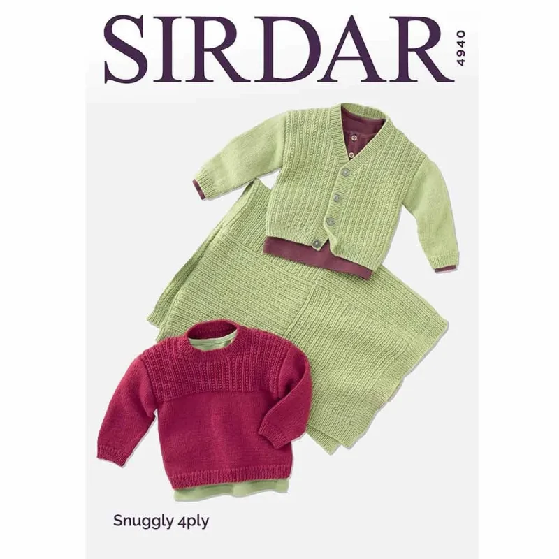 sirdar snuggly 4ply sweater cardigan blanket digital pattern