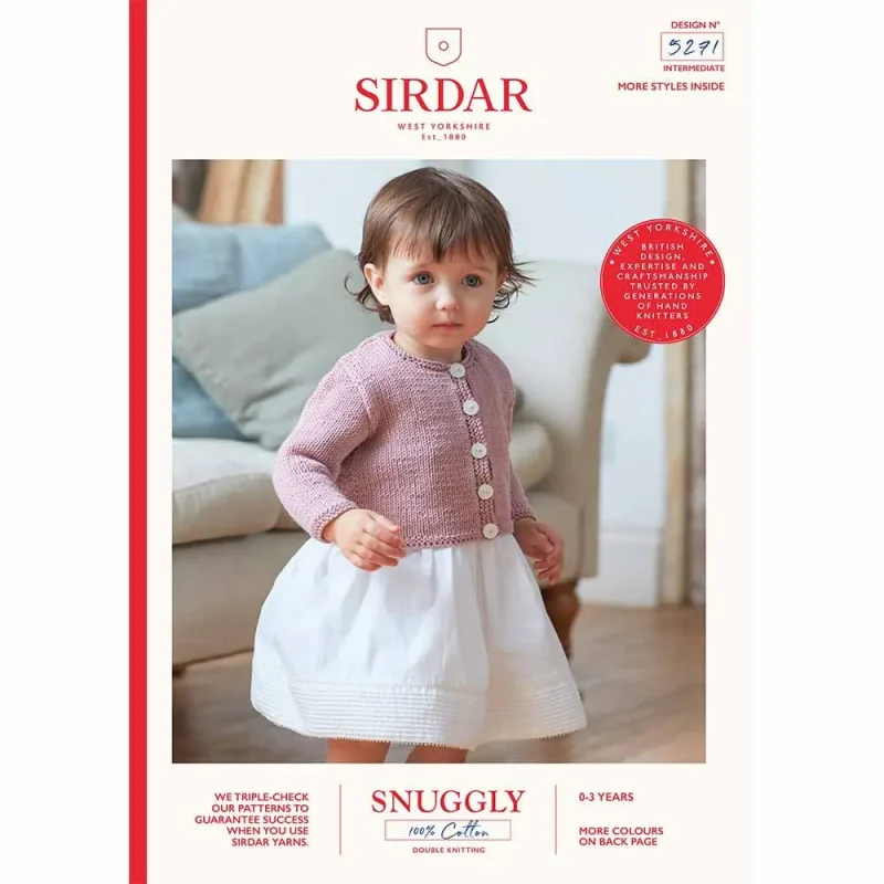 sirdar snuggly cotton dk cardigan for all ages