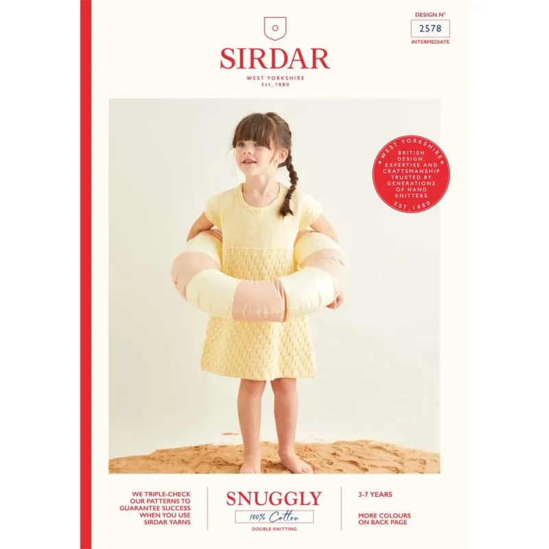 sirdar snuggly cotton dress digital pattern 2578