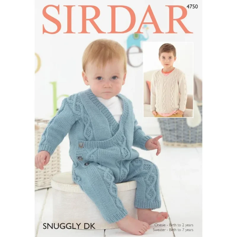 sirdar snuggly dk digital onesie v neck sweater