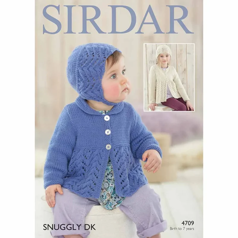 sirdar snuggly dk knitting patterns cardigan bonnet hat