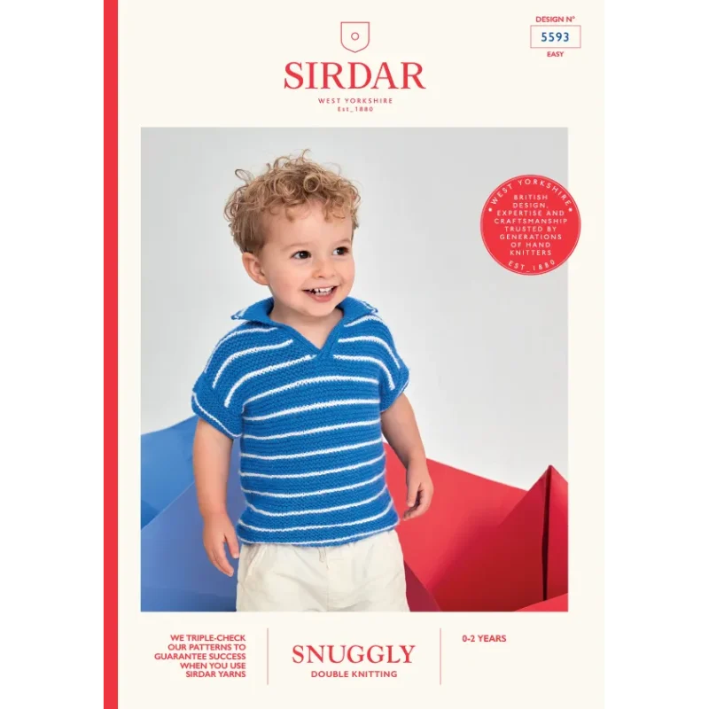 sirdar snuggly dk mariner polo digital pattern 5593